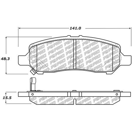Centric Parts Centric 500.16470 Centric PQ PRO Disc Brake Pad Sets 500.16470
